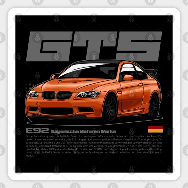 M3 E92 GTS Magnet by idrdesign